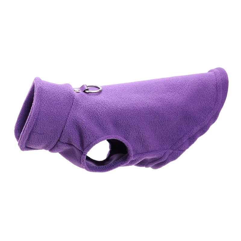 Varm Fleeceväst med D-Ring för Hund & Katt – För Höst/Vinter, Små & Medelstora Husdjur