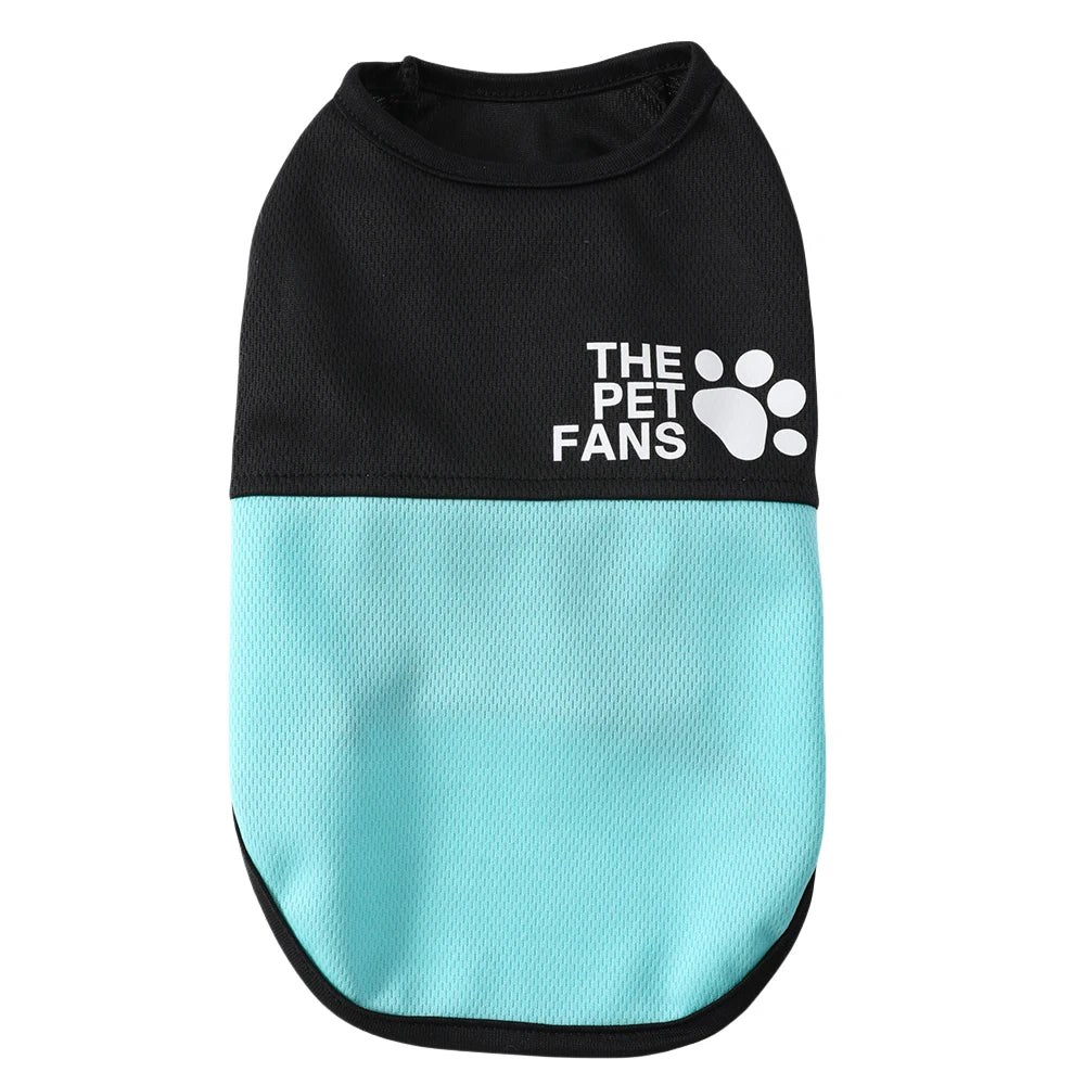 UV-Skyddande Sommartröja för Hund och Katt – Andningsbar T-shirt med Tassmönster