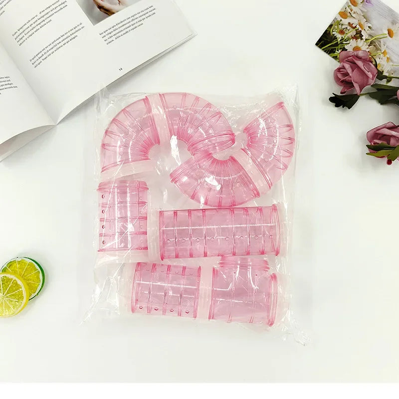 Hamstertunnel Set 4 Delar i Transparent Plast