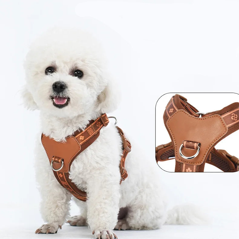 Bekväm och Säker Nylonsele med Reflektion – Perfekt Passform för Små och Medelstora Hundar Året Runt