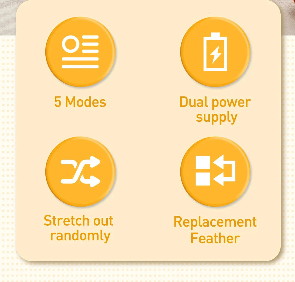 Rojeco 2 In 1 Smart Feather Ball Toy For Cats Dogs Set