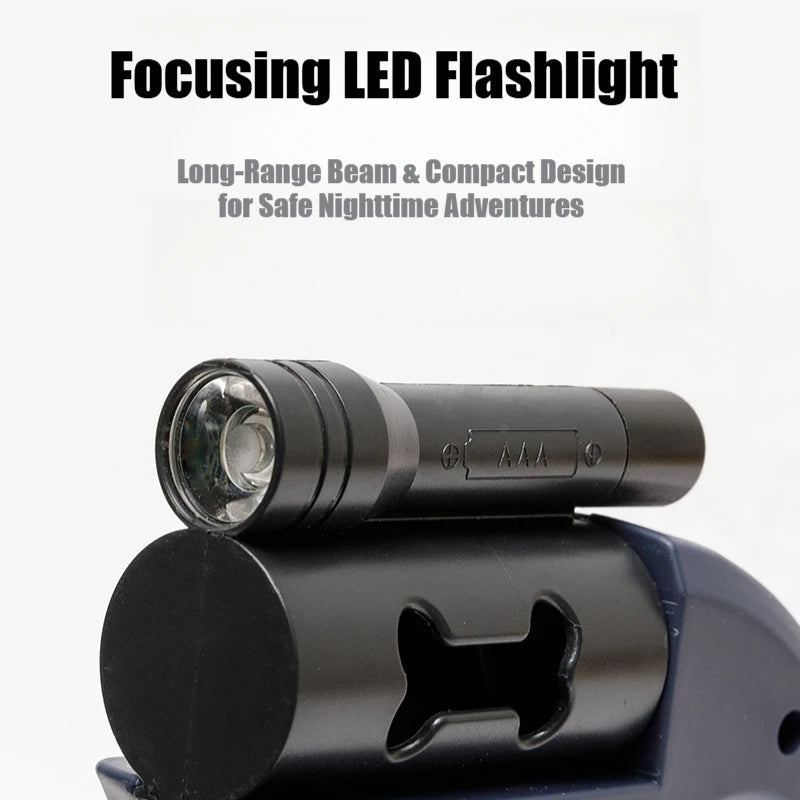 dubbel flexikoppel led lampa promenad två hundar