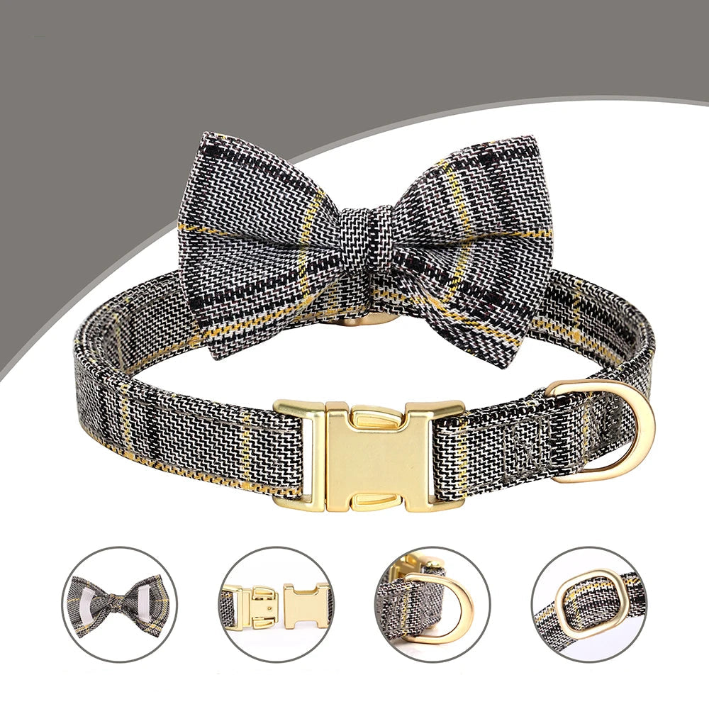 Hundsele med Rosett & Koppel – Justerbart & Mjukt Set för Små till Medelstora Hundar