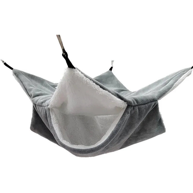 Hängmatta i Plysch för Smådjur Dubbla Lager