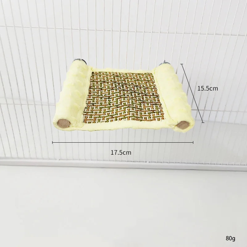 Mjuk Hängmatta i Plysch för Fågel och Smådjur