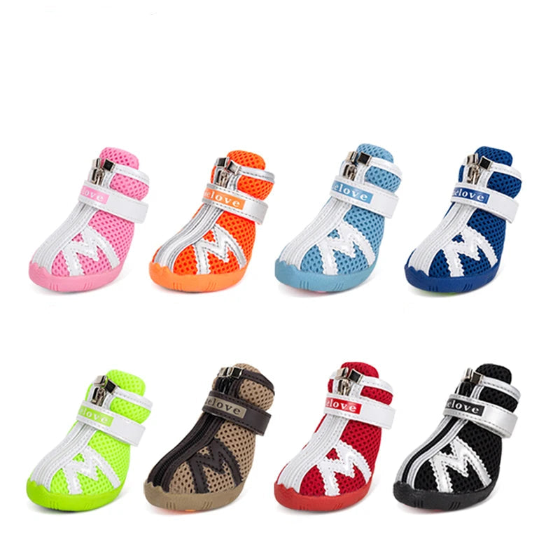 Hundskor i Mesh med Reflex och Halkfri Sula för Små Hundar