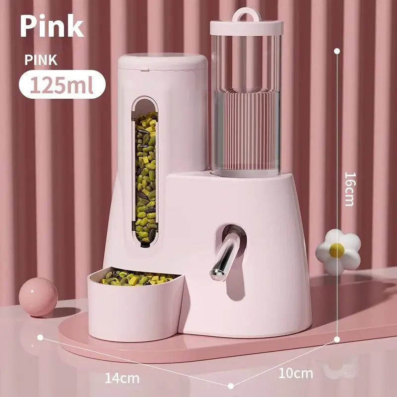 Automatisk 2-i-1 Matskål och Vattenflaska för Hamster och Smådjur