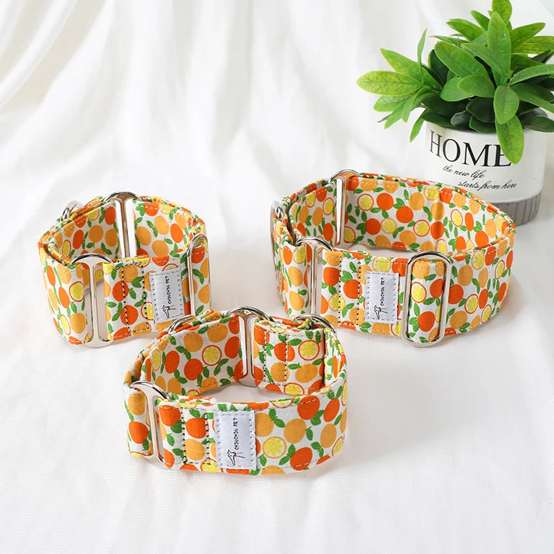 Justerbart Martingale Hundhalsband – Brett, Vadderat & Mönstrat i Bomull