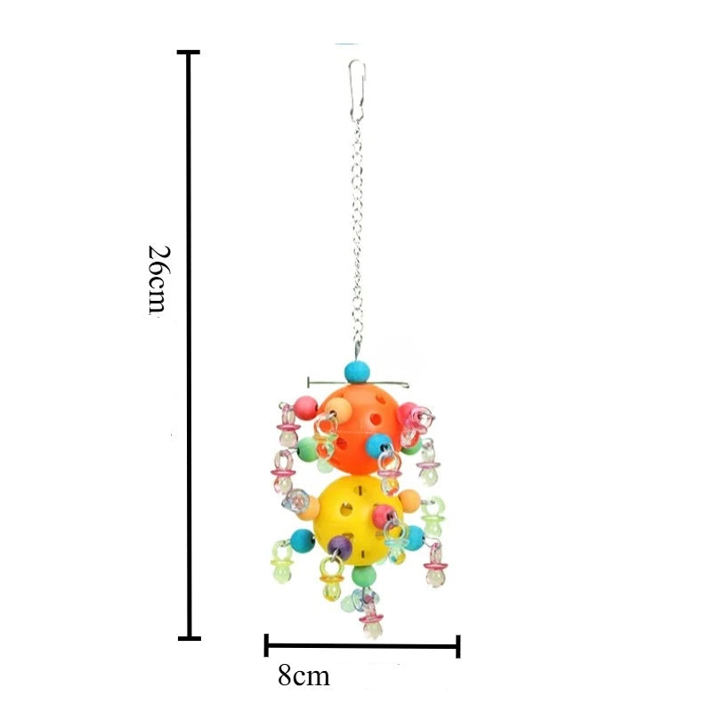 Färgglad Fågelleksak för Buren