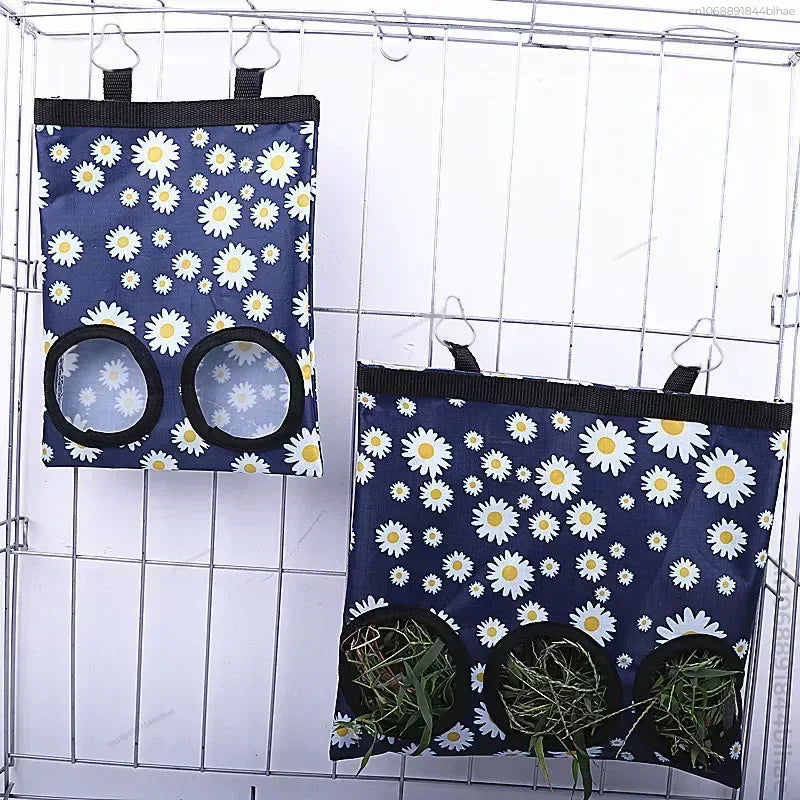 Hängande Höpåse i Oxfordtyg 2 och 3-Hål för Kanin, Marsvin och Smådjur