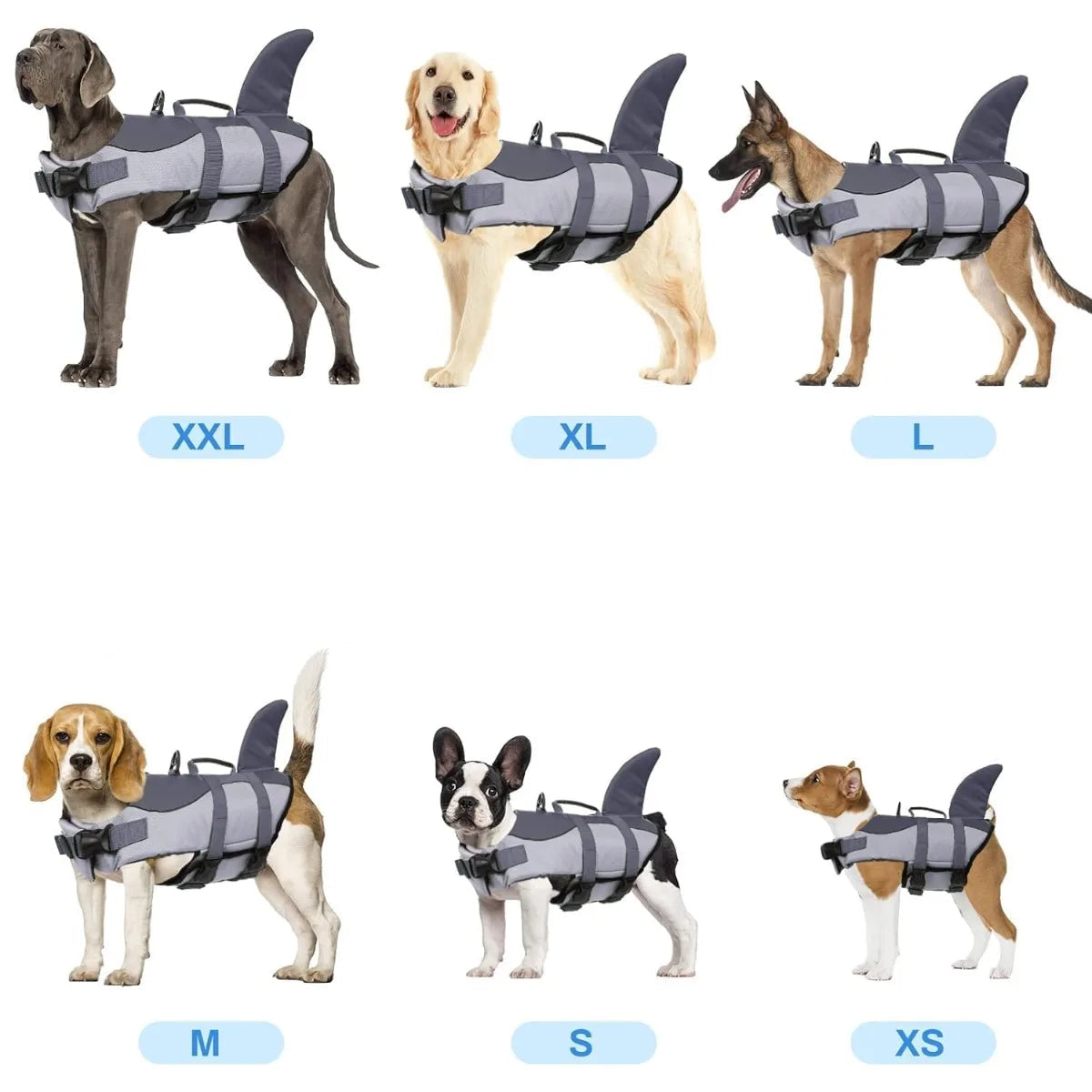 Hundflytväst Justerbar med Hög Flytkraft och Handtag
