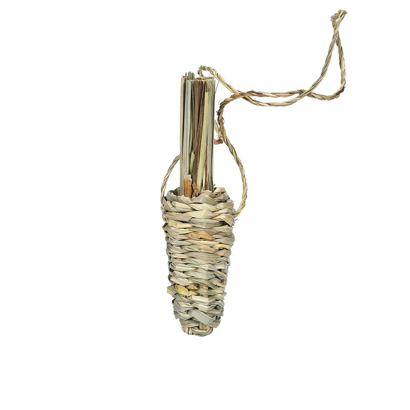 Naturlig Tuggleksak i Gräs för Smådjur – Bidrar till Tandhälsa