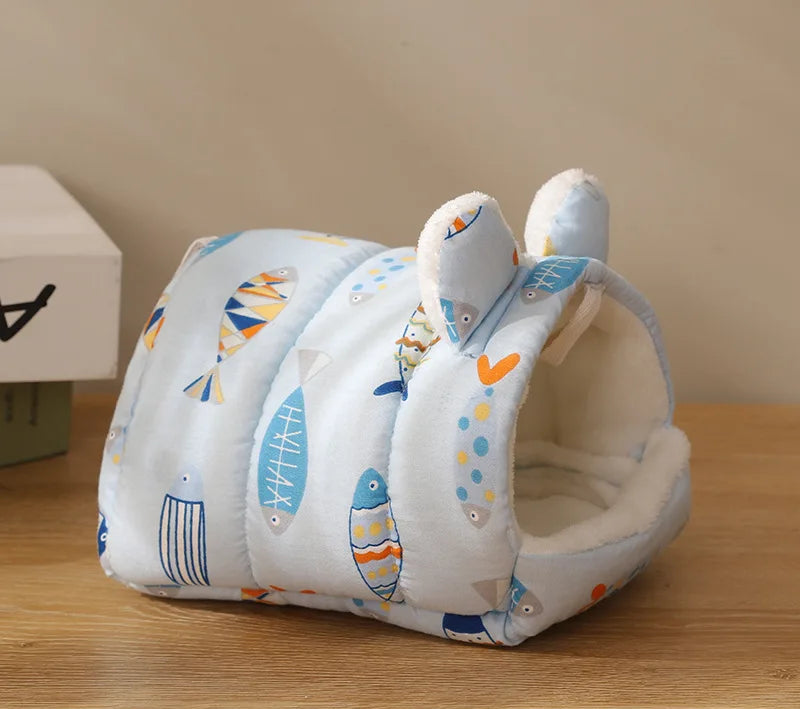 Varmt Smådjursbo i Bomull med Tryck – Mysig Sovplats