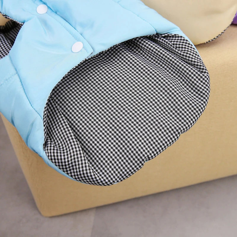 Varm Vinterjacka med D-Ring – Mjuk & Praktisk för Små till Medelstora Hundar och Katter