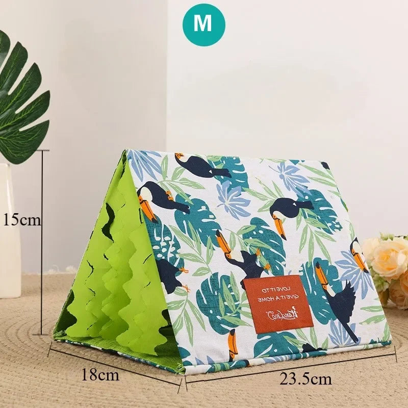 Triangeltält i Bomull för Smådjur Sovplats och Gömställe