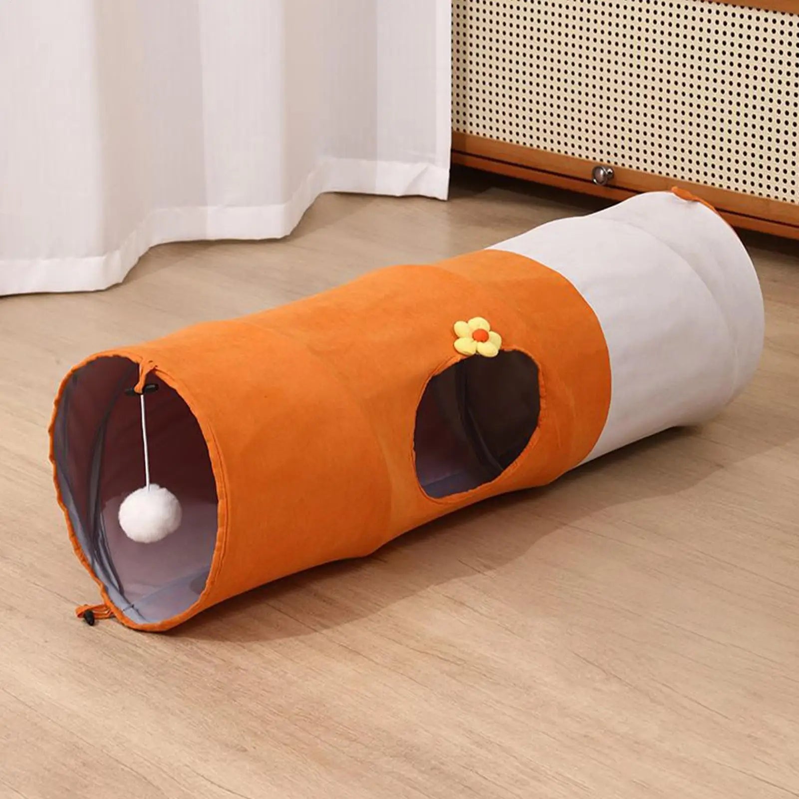 Kattunnel Hopfällbar med Flera Ingångar