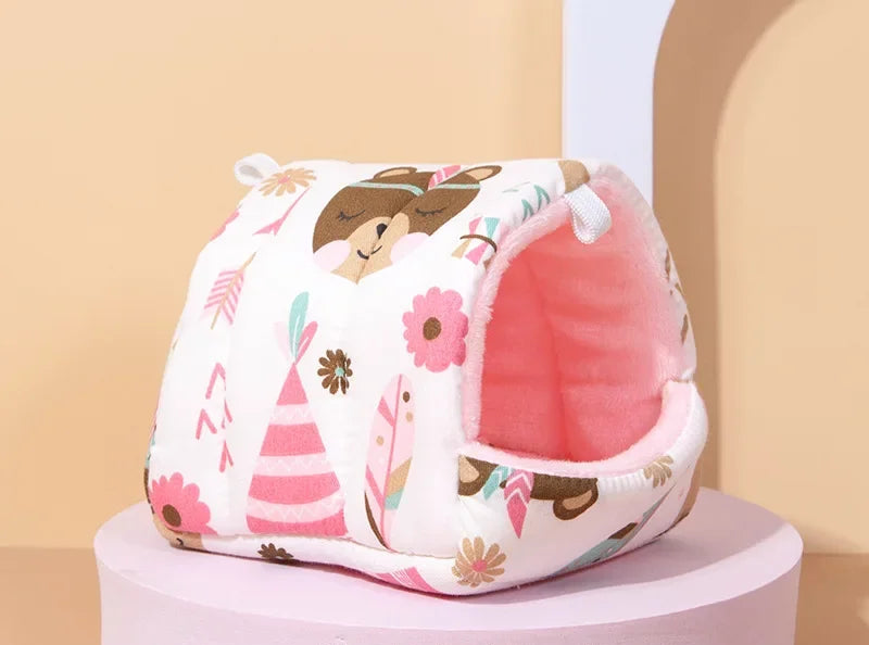 Hamsterhus och Småfågelsbädd i Fleece med Hängande Design