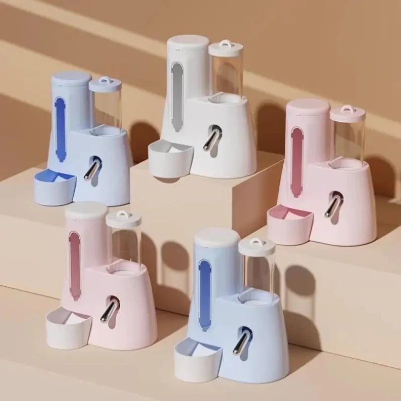 Automatisk 2-i-1 Matskål och Vattenflaska för Hamster och Smådjur