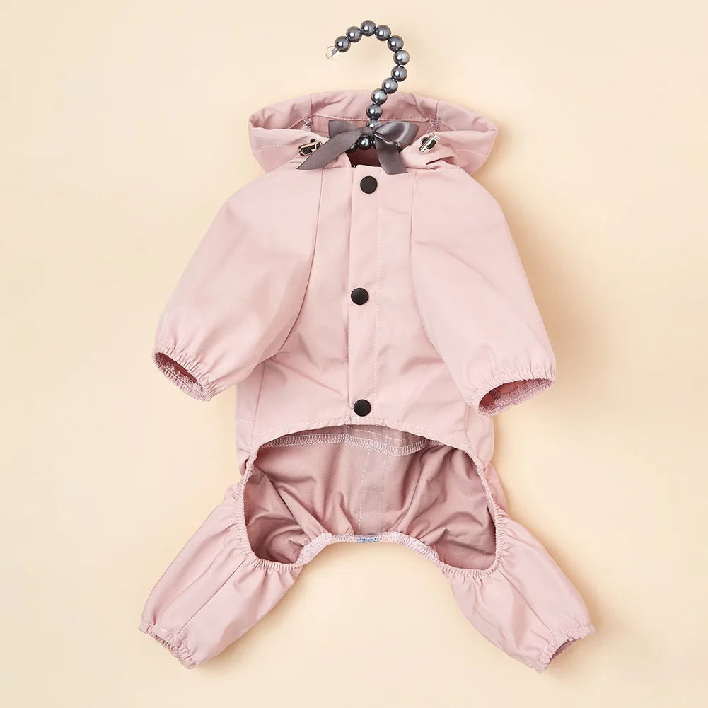 Hundregnjacka Med Huva – Vattentät Och Reflekterande För Små Hundar