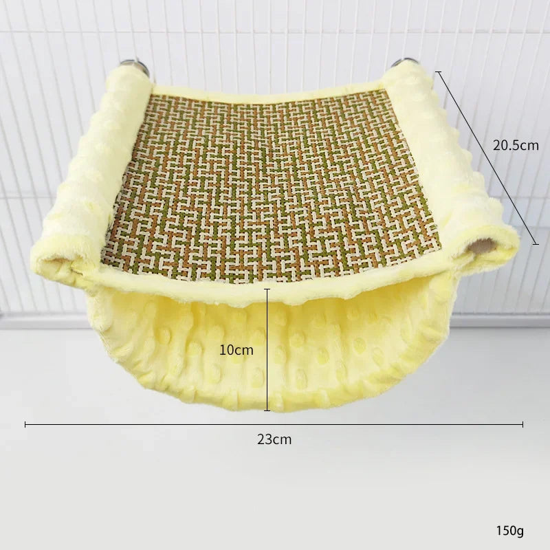 Mjuk Hängmatta i Plysch för Fågel och Smådjur