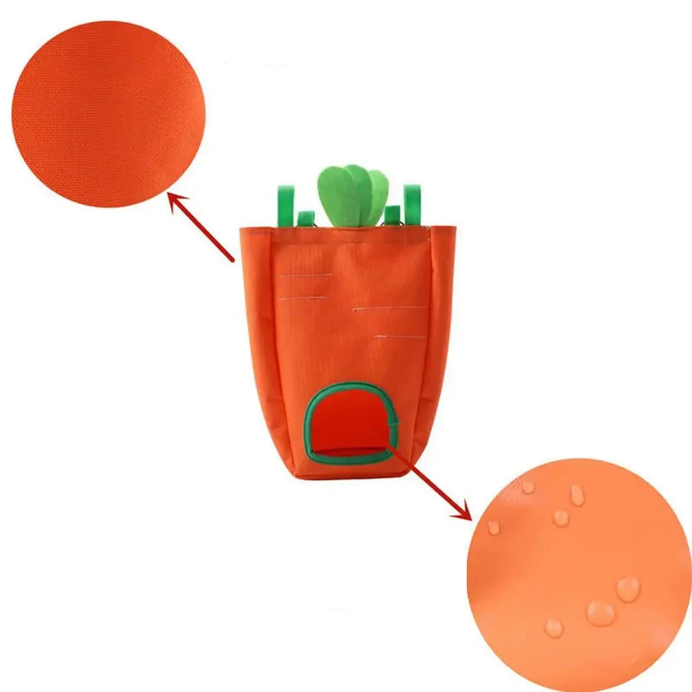 Hösäck i Morotsform för Kanin och Marsvin – Med Krokar