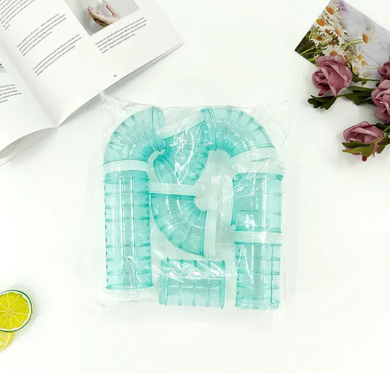 Hamstertunnel Set 4 Delar i Transparent Plast