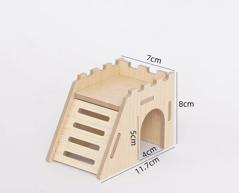 Trä­hus för Hamster – Klättervilla och Gömställe