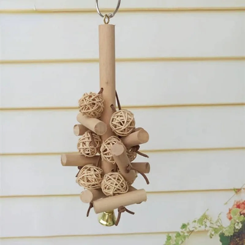 Tuggleksak i Trä och Rotting för Fågel och Smådjur