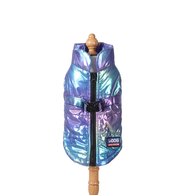 vattentät hundväst reflex varm höst vinterjacka glansig färgton