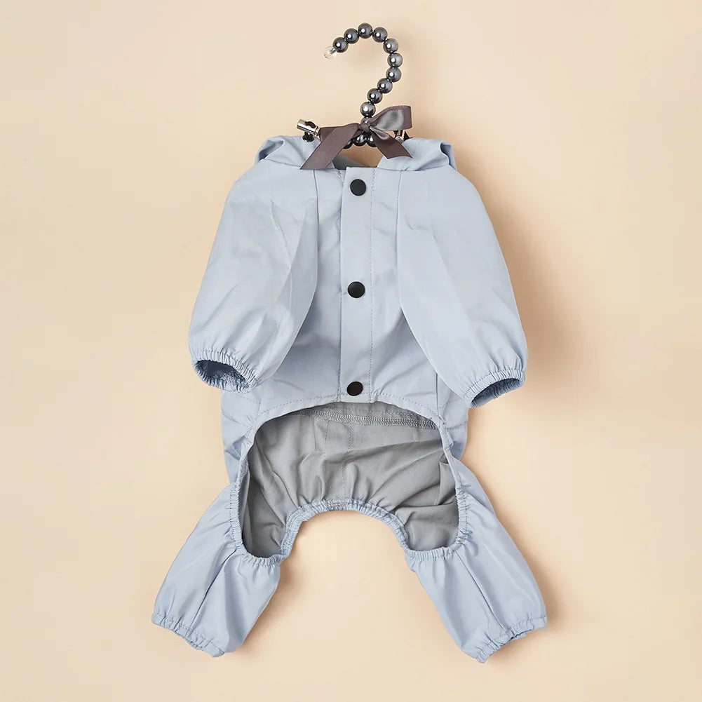 Hundregnjacka Med Huva – Vattentät Och Reflekterande För Små Hundar