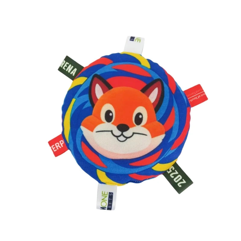 Flygande Tuggleksak med Ljud – Färgglad UFO-leksak i Plysch för Små Hundar