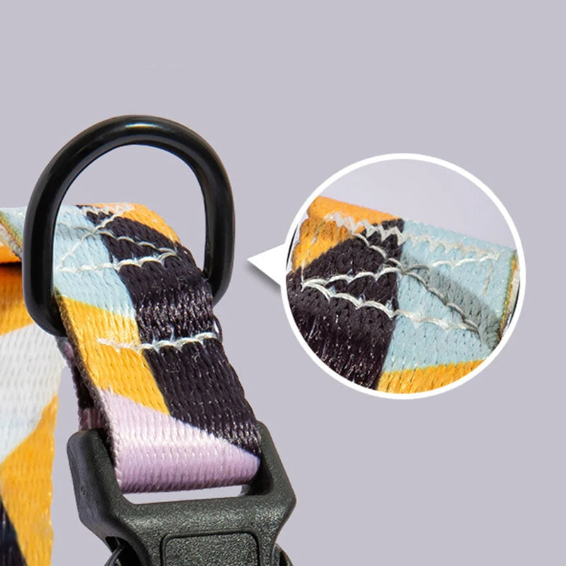 Boho Halsband med Koppel för Hundar och Katter – Justerbart och Slitstarkt Set i Trendig Design