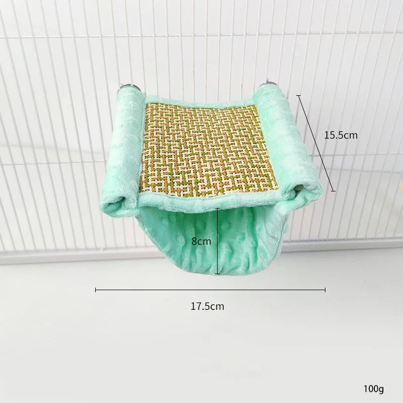 Mjuk Hängmatta i Plysch för Fågel och Smådjur