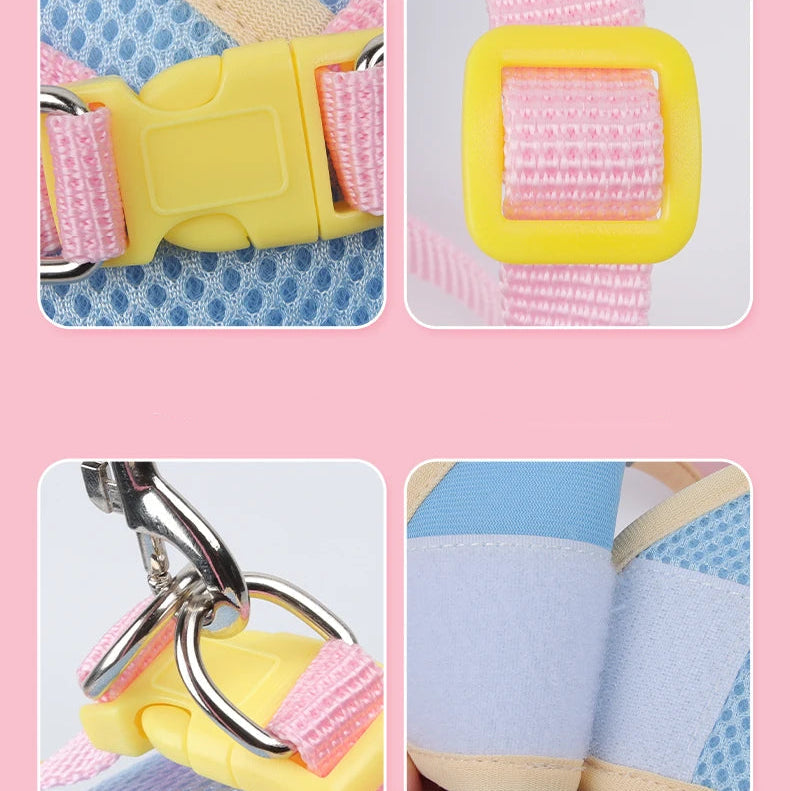 Andasvänlig Hund- och Kattssele med Reflex – Justerbar Meshväst med Koppel för Små och Medelstora Djur