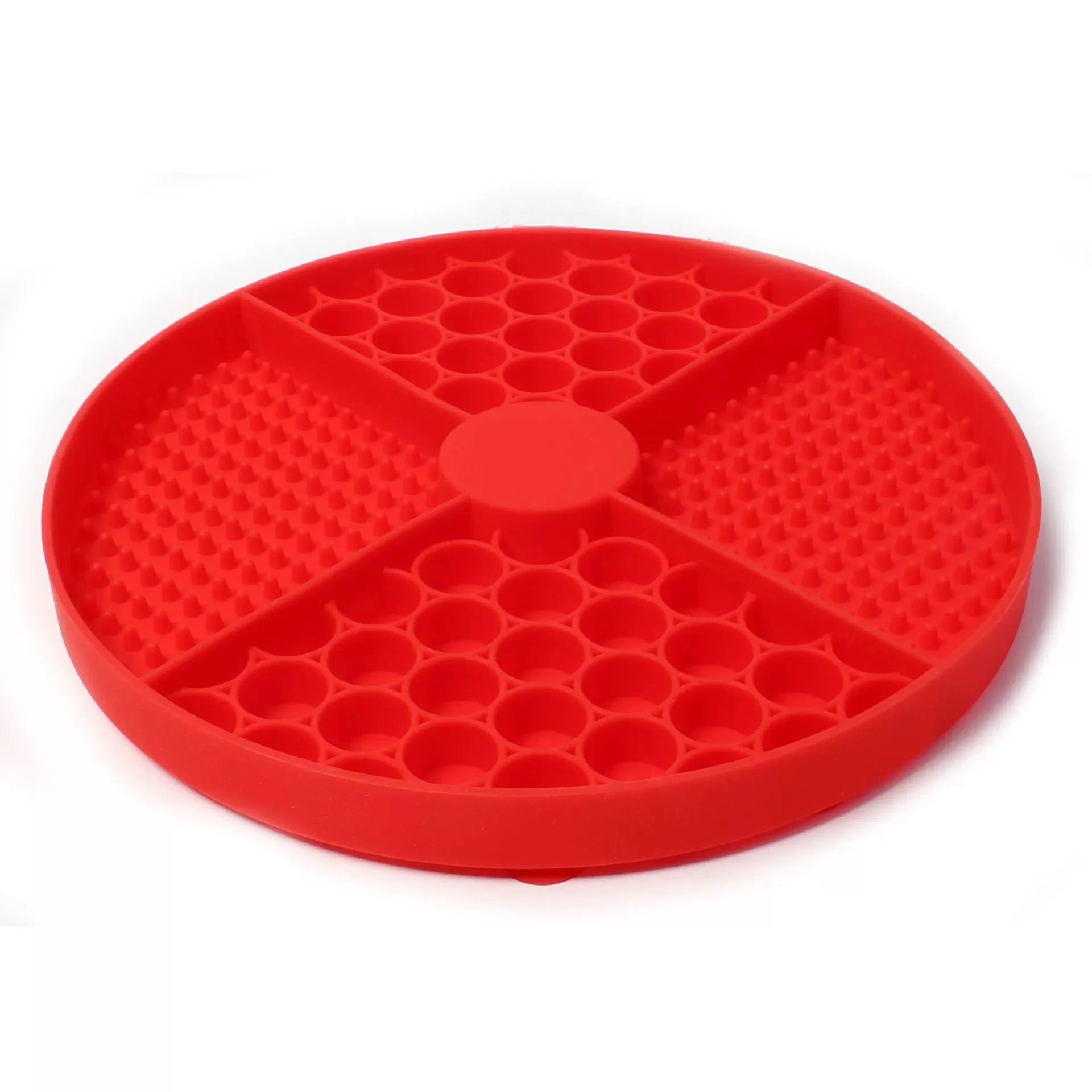 Silikon Rund Slickmatta för Hund och Katt – Slow Feeder med Sugproppar