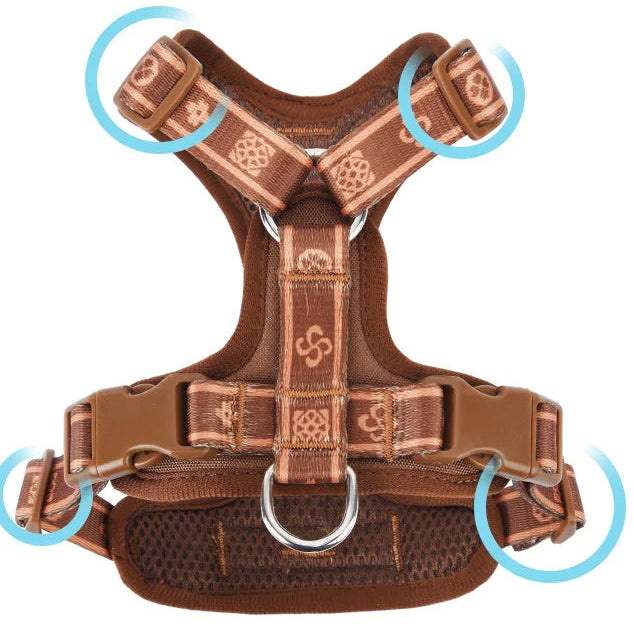 Bekväm och Säker Nylonsele med Reflektion – Perfekt Passform för Små och Medelstora Hundar Året Runt