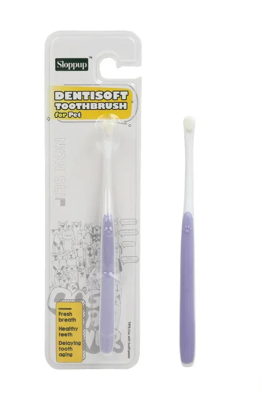 mjuk rund tandborste för hund och katt