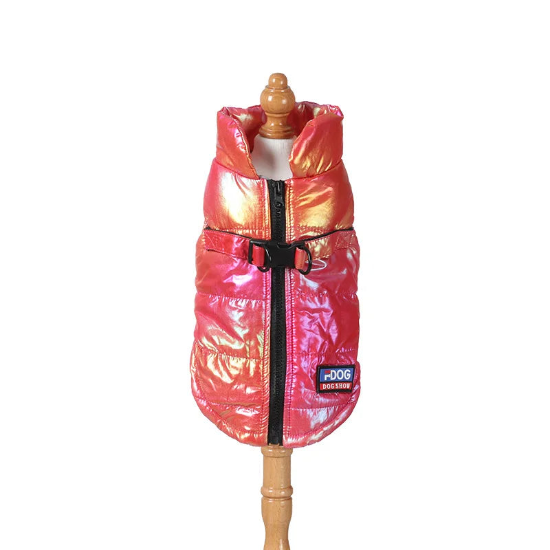 vattentät hundväst reflex varm höst vinterjacka glansig färgton