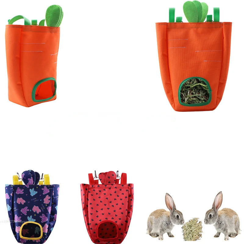 Hösäck i Morotsform för Kanin och Marsvin – Med Krokar