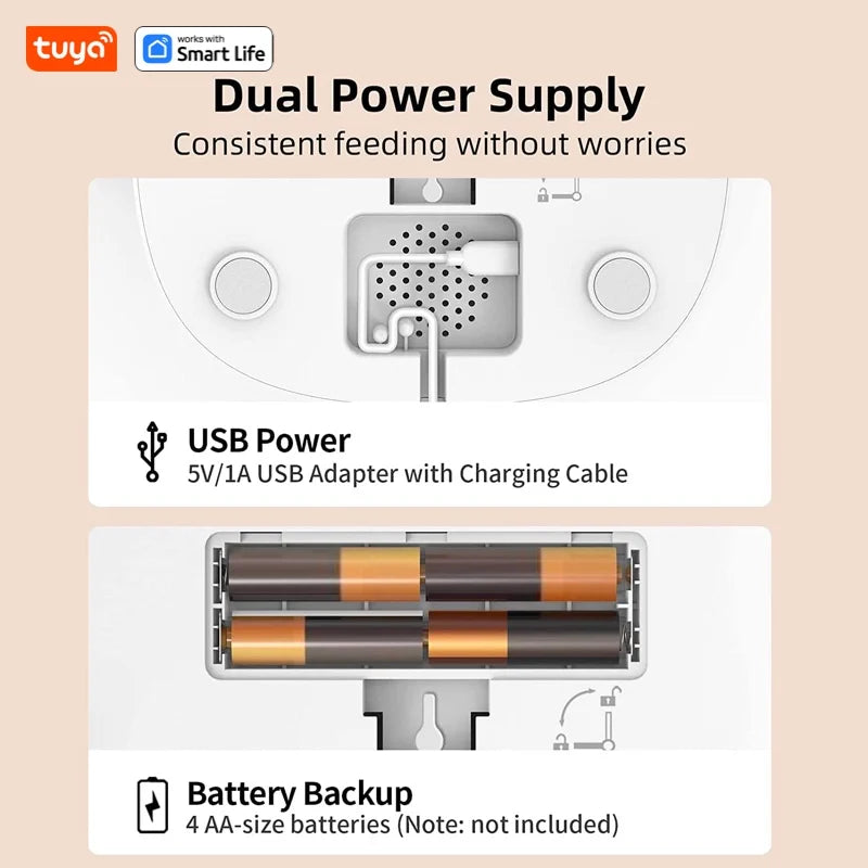 automatisk kattmatare wifi 4l för två katter