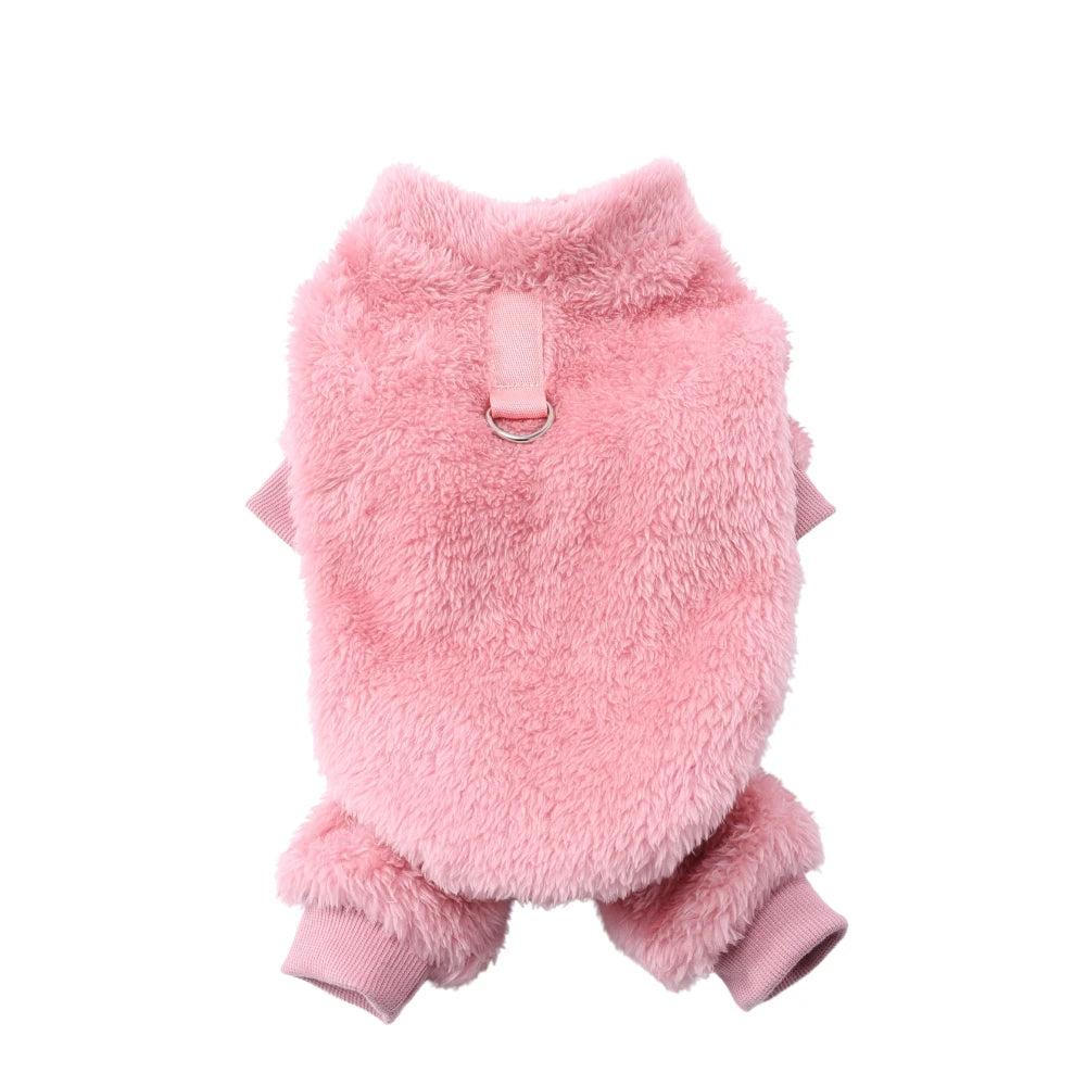 Mjuk och Varm Hundoverall i Fleece – Perfekt för Vintern, Passar Små & Medelstora Hundar och Katter