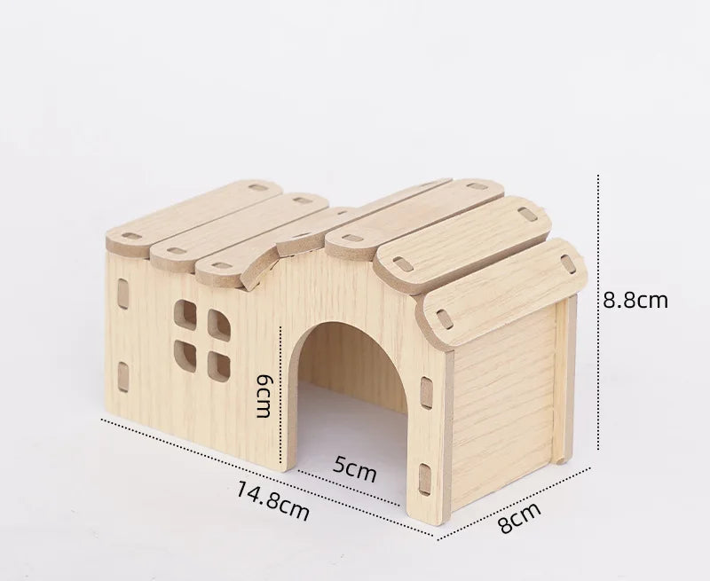 Trä­hus för Hamster – Klättervilla och Gömställe