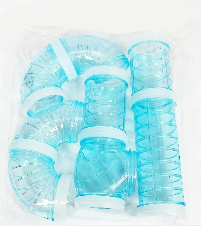 Hamstertunnel Set 4 Delar i Transparent Plast