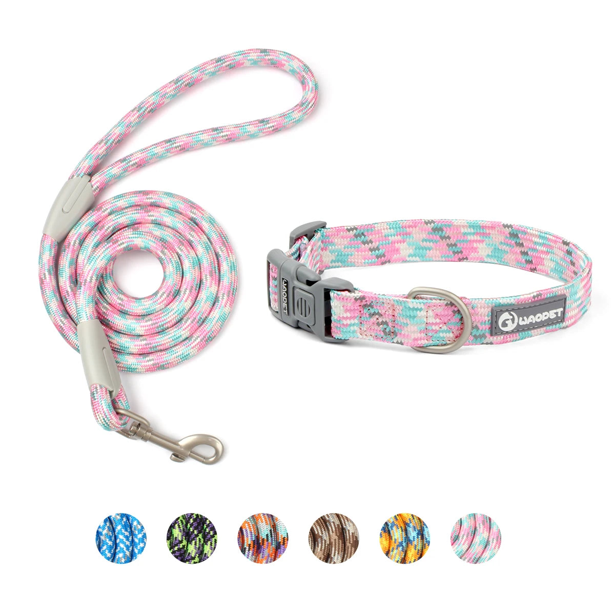 Matchande Koppel- och Halsbandsset - Reflekterande & Säkert för Promenader Året Runt
