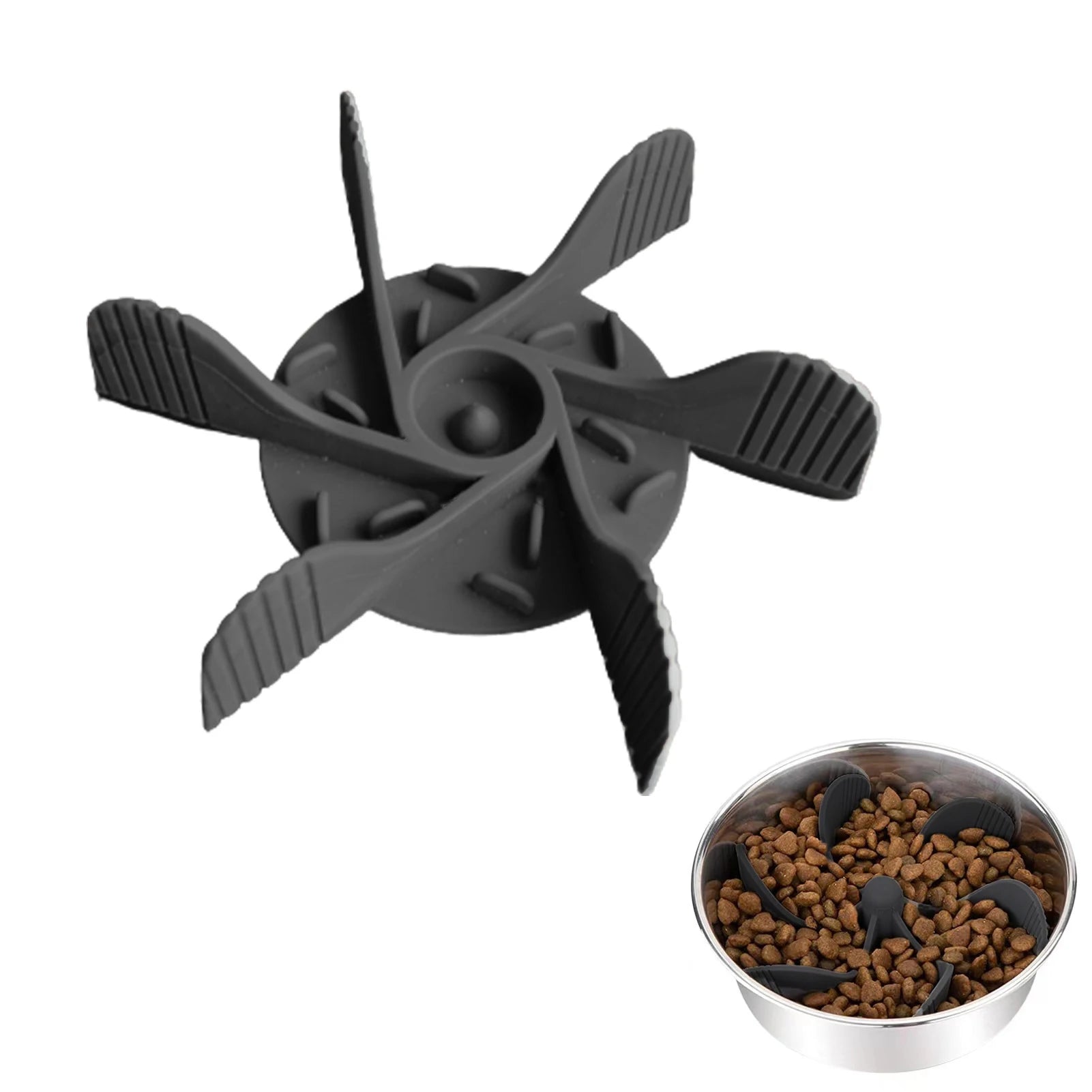 Slow Feeder Insats för Matskål – Halkfri Design för Hund och Katt