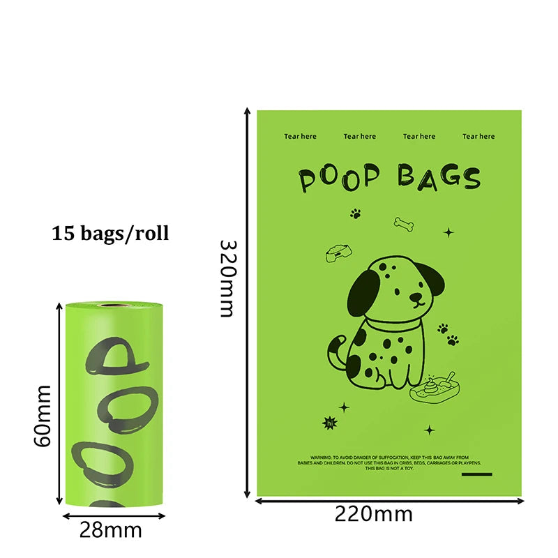 Biologiskt Nedbrytbara Avföringspåsar med Lavendeldoft – Extra Tjocka & Läckagesäkra med Hållare