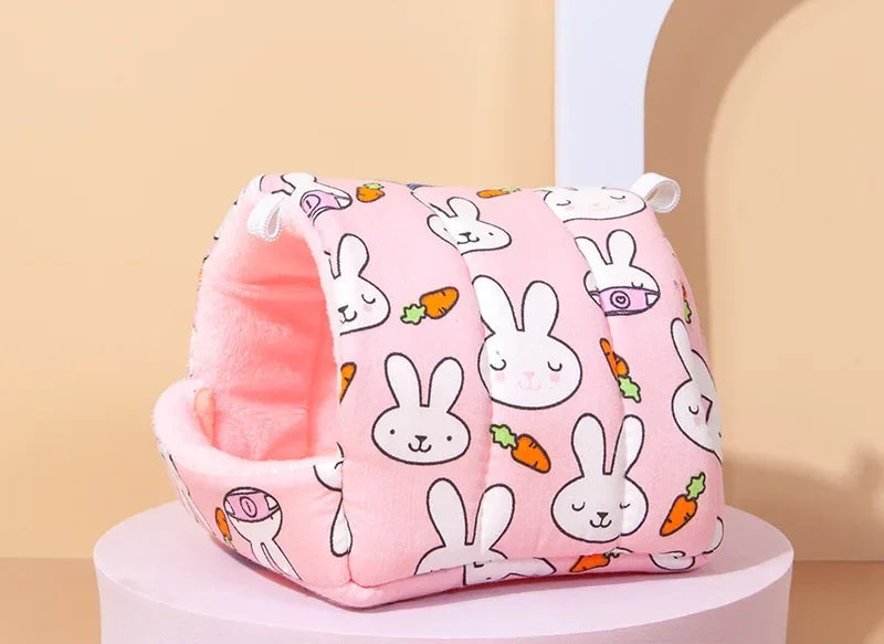 Hamsterhus och Småfågelsbädd i Fleece med Hängande Design