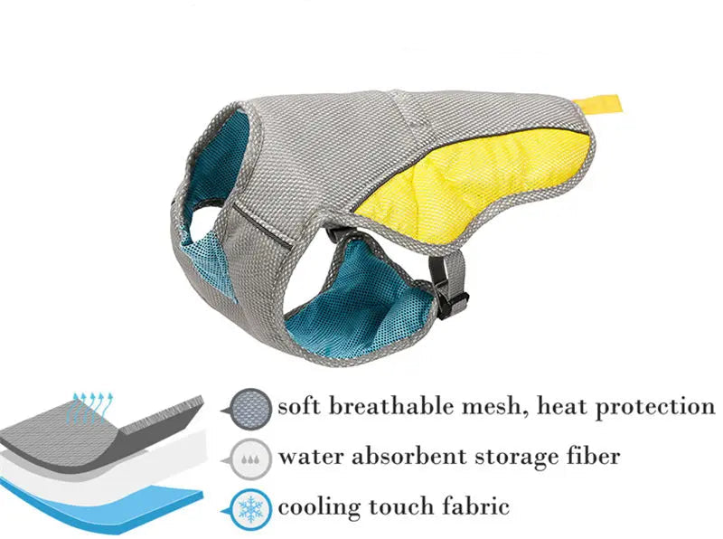 Reflekterande Kylväst för Hund med Snabbspänne och Selefunktion