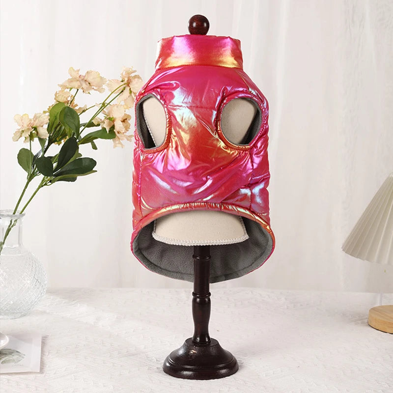 vattentät hundväst reflex varm höst vinterjacka glansig färgton