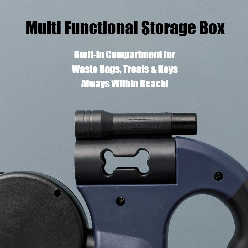 dubbel flexikoppel led lampa promenad två hundar